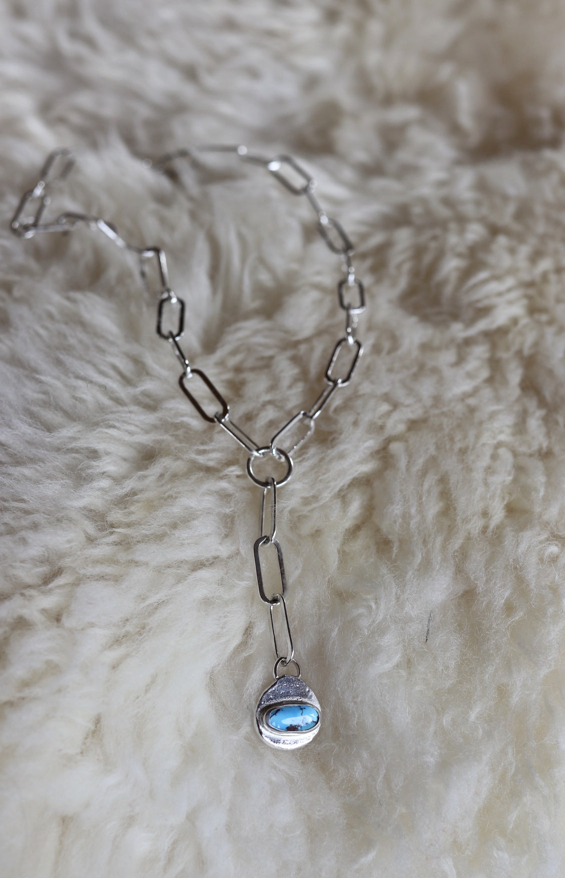 Reversible Turquoise Coin Necklace