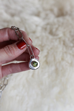 Reversible Turquoise Coin Necklace