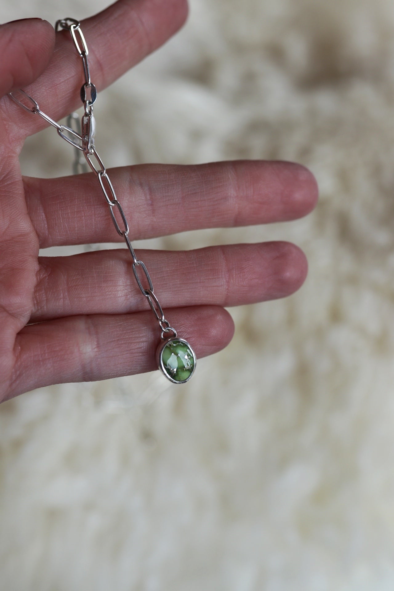 Dainty Paperclip Lariat Necklace