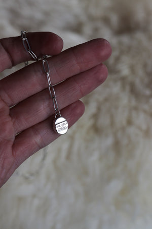 Dainty Paperclip Lariat Necklace