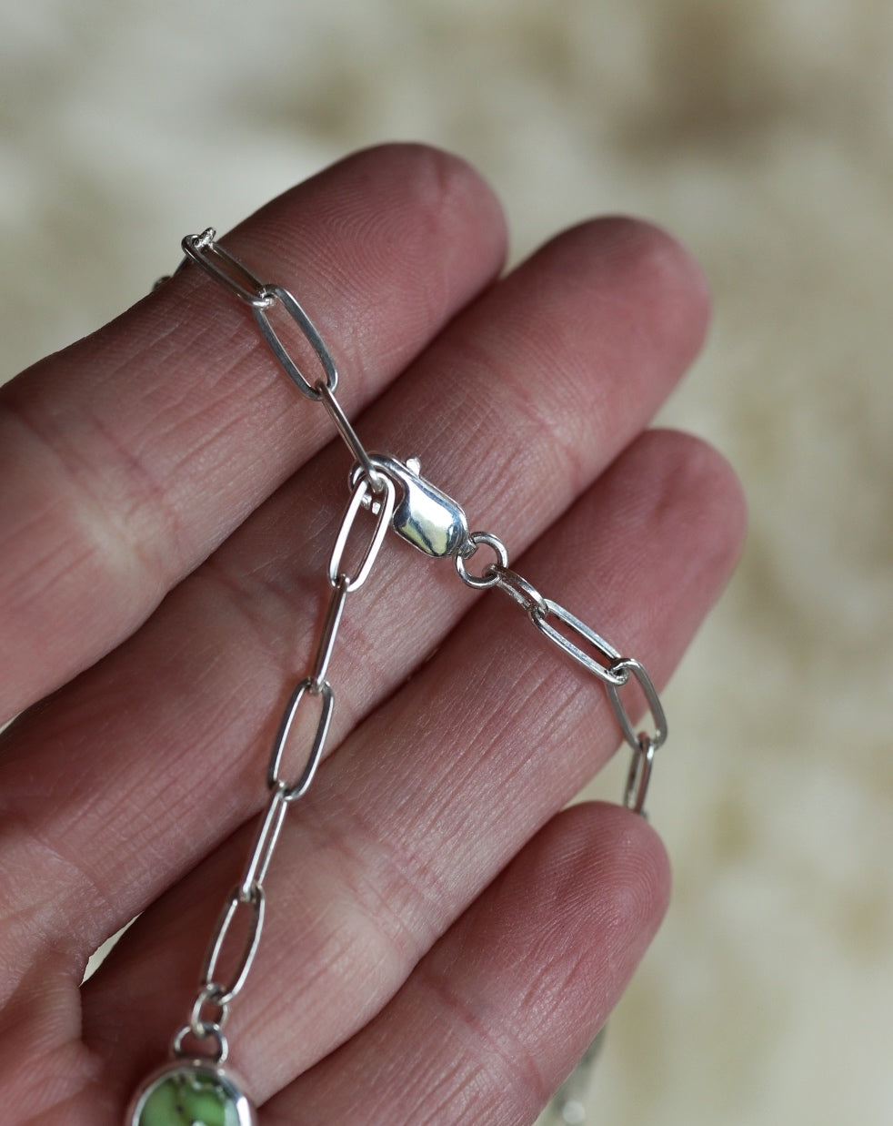 Dainty Paperclip Lariat Necklace