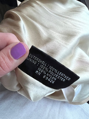 77: Tan Genuine Leather Jacket