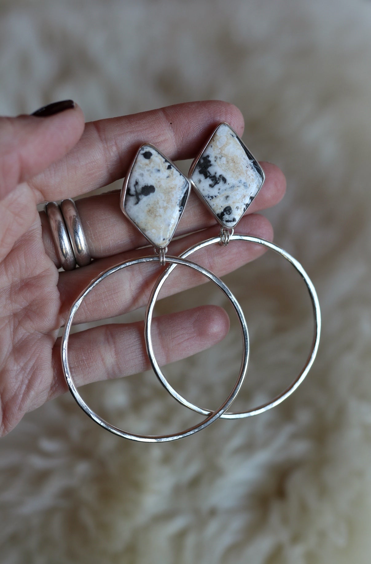 Turquoise Hoops #71