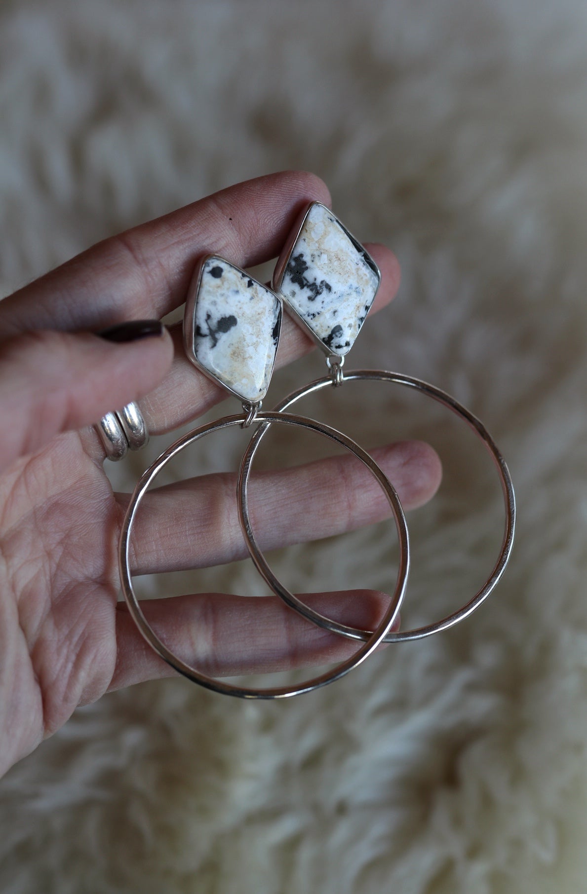 Turquoise Hoops #71