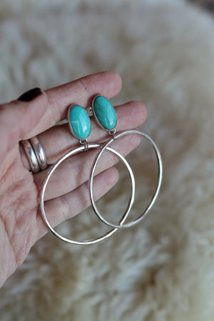 Turquoise Hoops #72