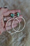 Turquoise Hoops #73