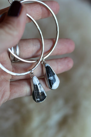 Turquoise Hoops #74