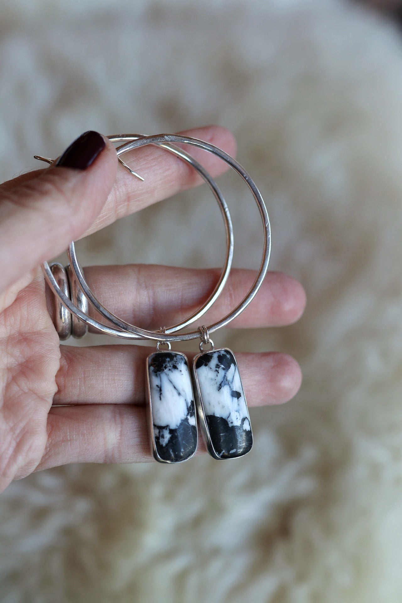 Turquoise Hoops #75