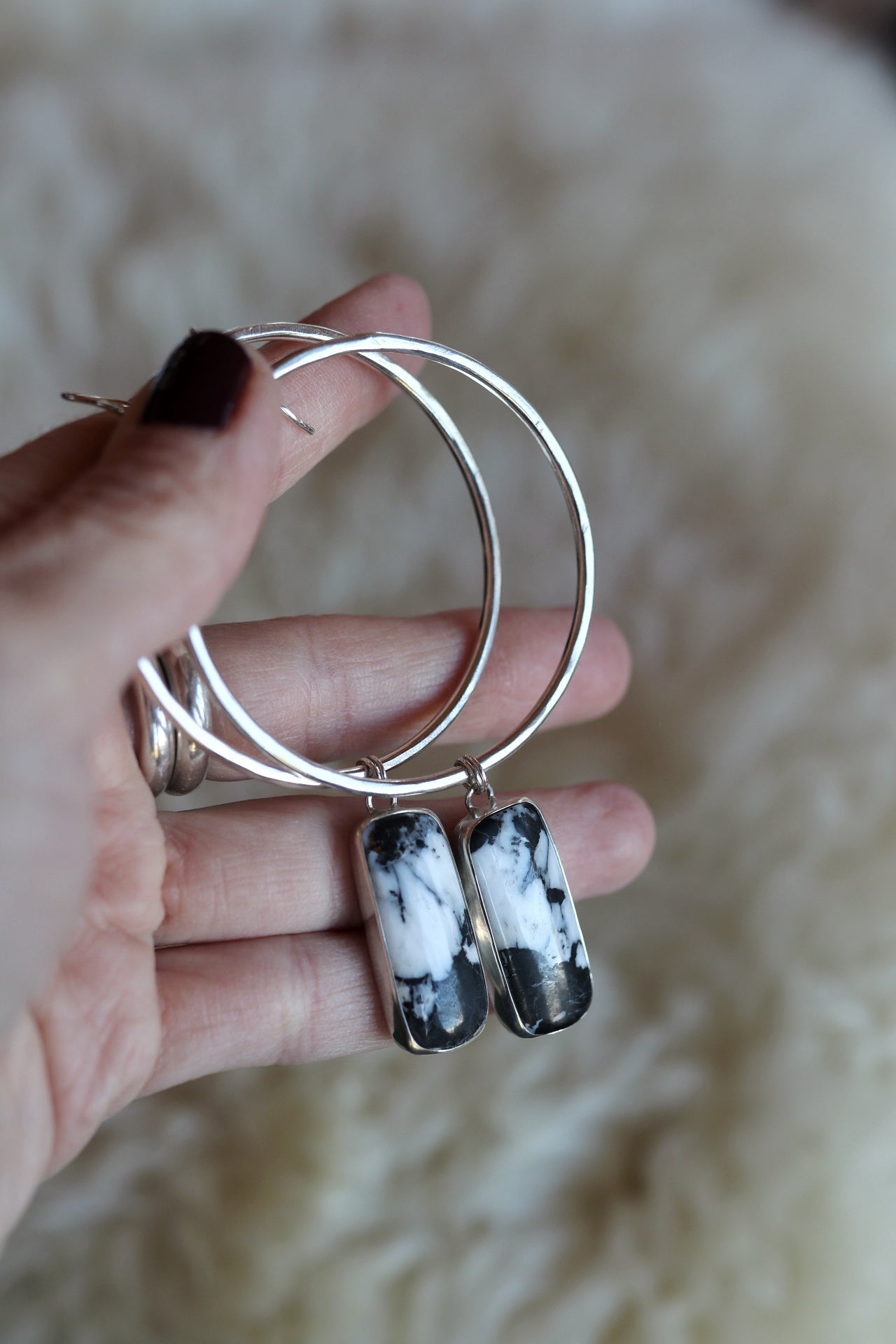 Turquoise Hoops #75