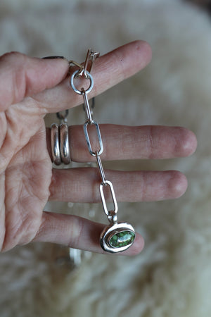 Reversible Turquoise Coin Necklace #2