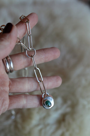 Reversible Turquoise Coin Necklace #3