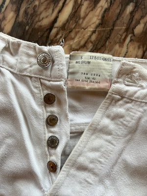 83: White Denim Vintage Levi Short