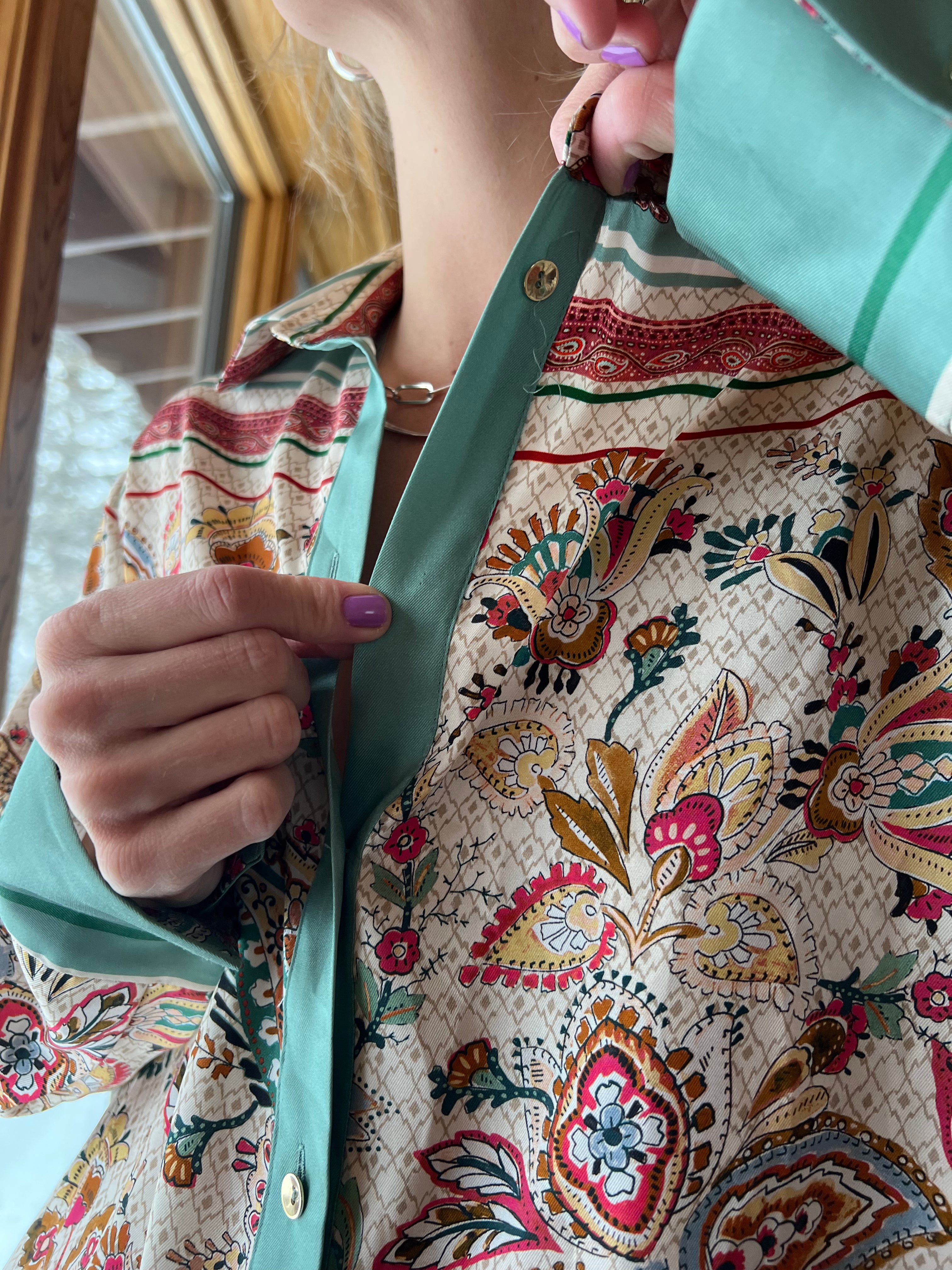 100: Paisley Button Up