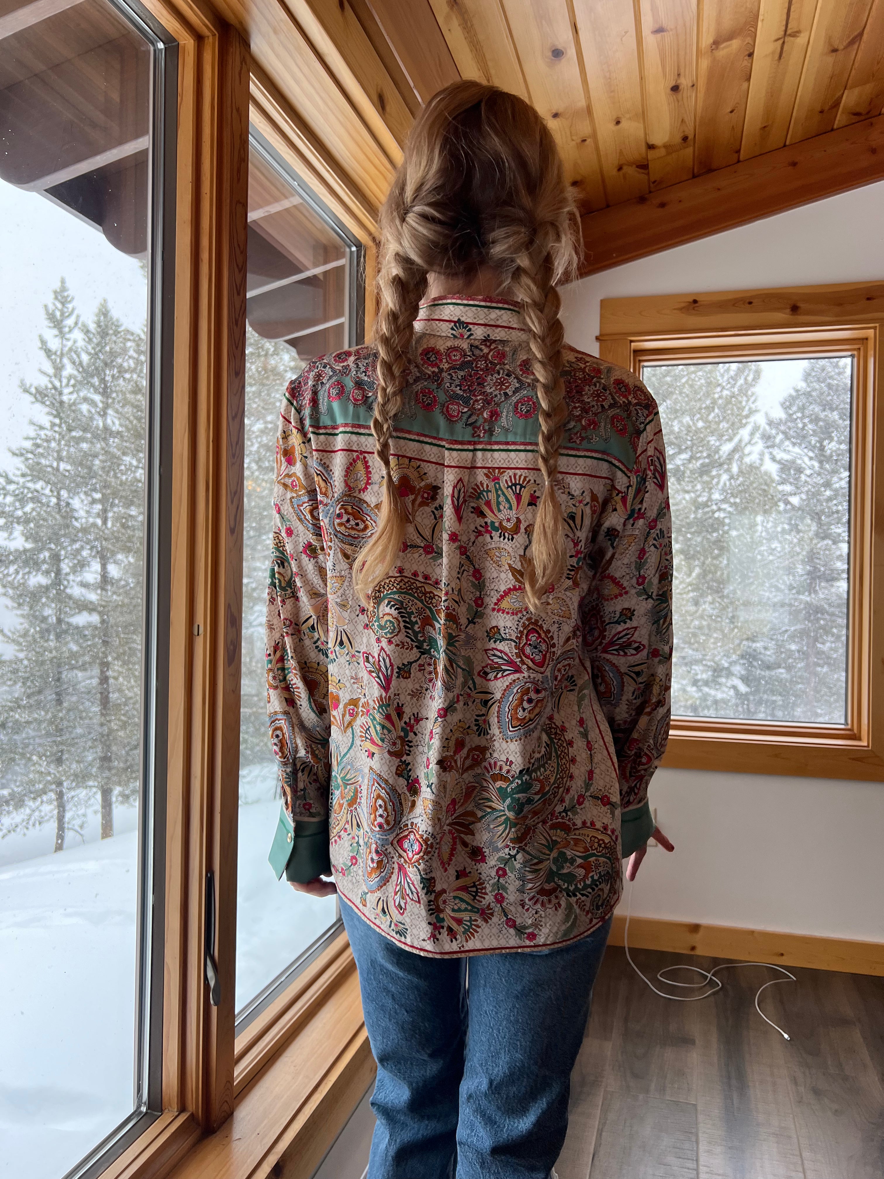 100: Paisley Button Up