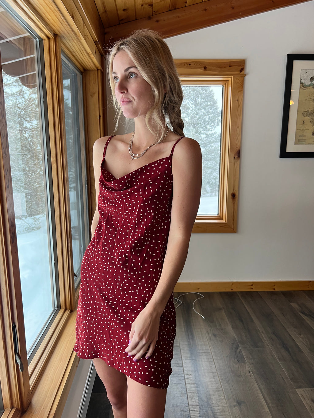 114: Polka Dot Red Dress