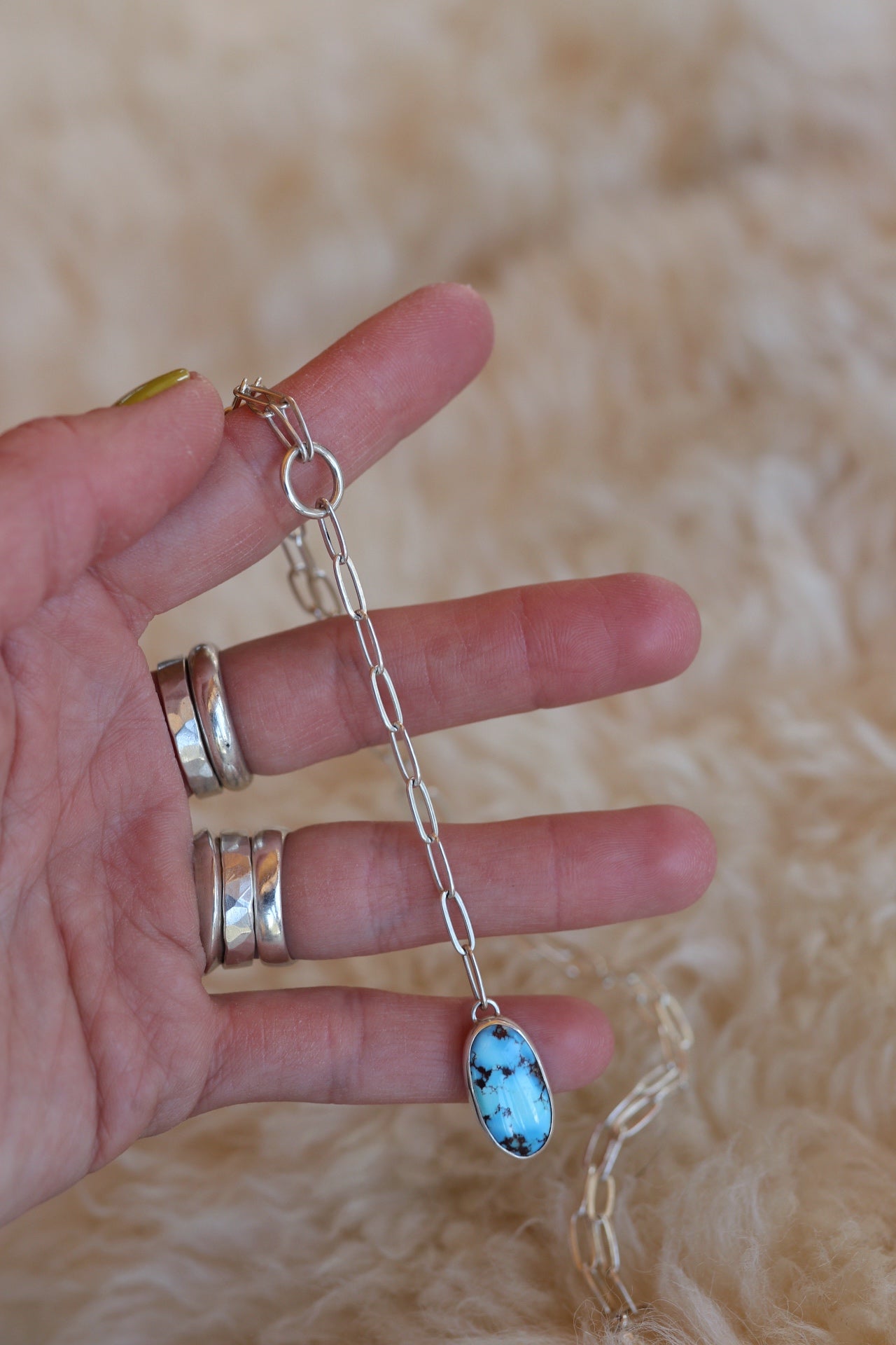 Dainty Paperclip Lariat Necklace #2