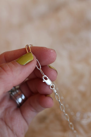 Dainty Paperclip Lariat Necklace #2