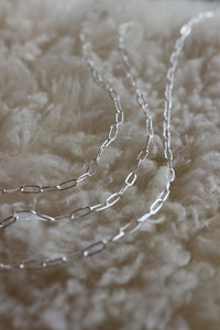 Dainty Paperclip Chain 18"