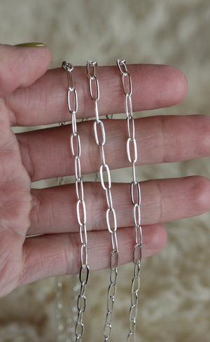 Dainty Paperclip Chain 18"