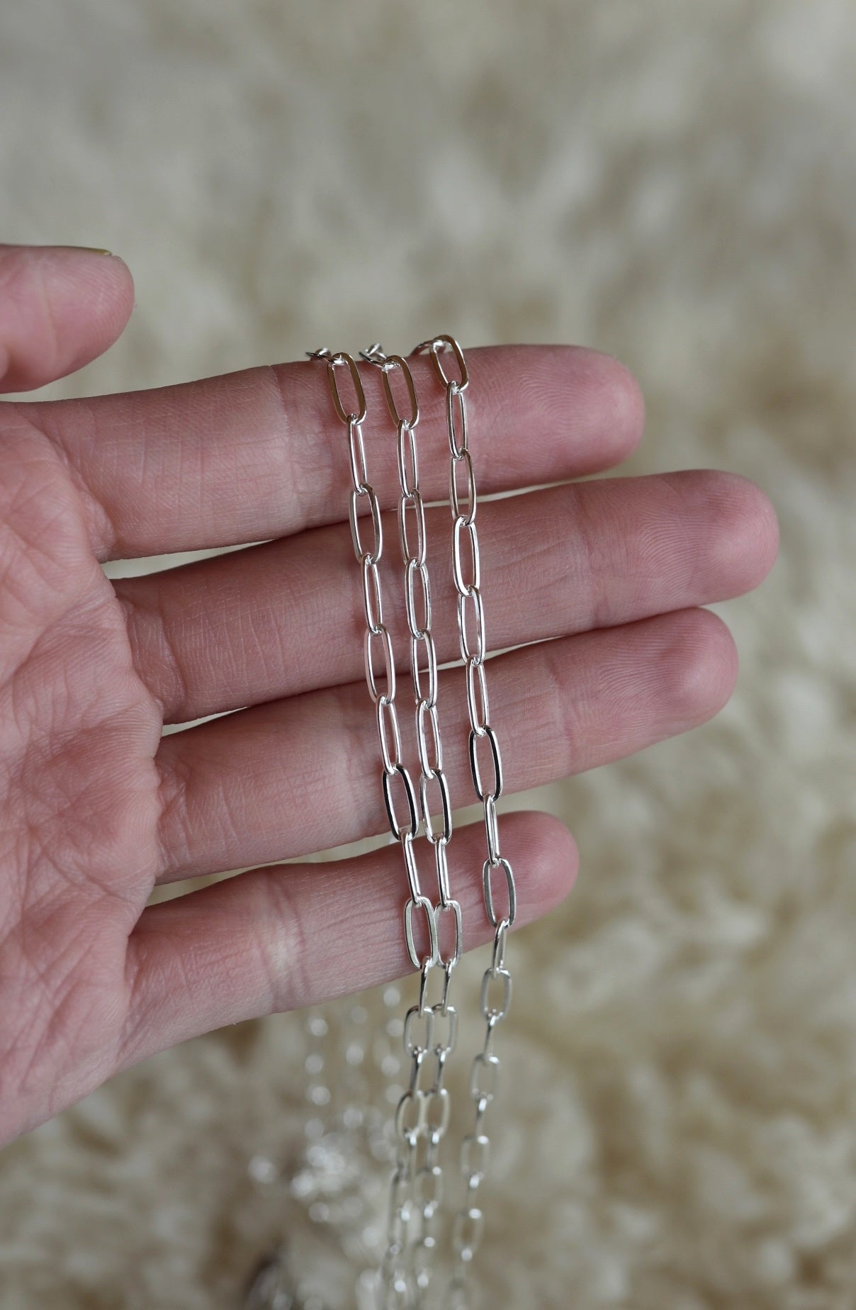 Dainty Paperclip Chain 18"