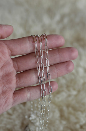 Dainty Paperclip Chain 18"